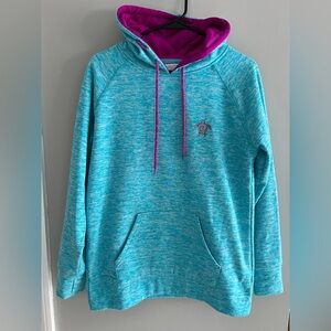 Coconut Creek Turquoise Fleece Hoodie Women’s Medium (W122)